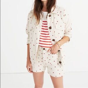 Madewell strawberry canvas jacket